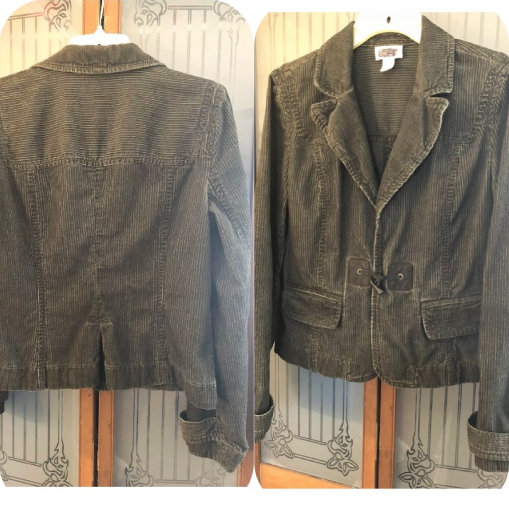 Loft Olive Green Corduroy Jacket
